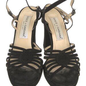 Dolce & Gabbana Black Velvet Heels *6.5/7* Gothcore